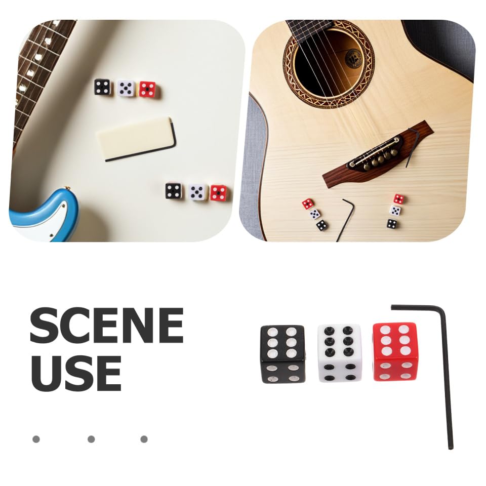 Toyvian Guitar Replacement Parts for Electric 3 Colors 9-Piece Dice-Shaped Knobs, Guitars,