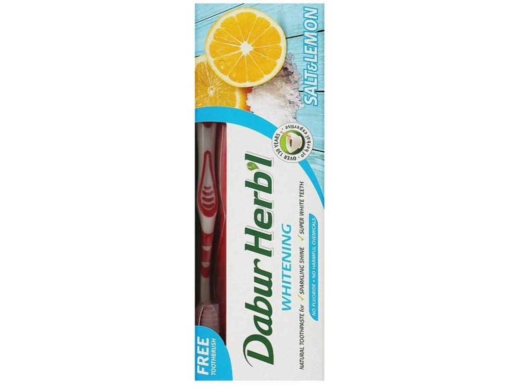 Toothpaste Bleaching salt with lemon HERB`L + toothbrush