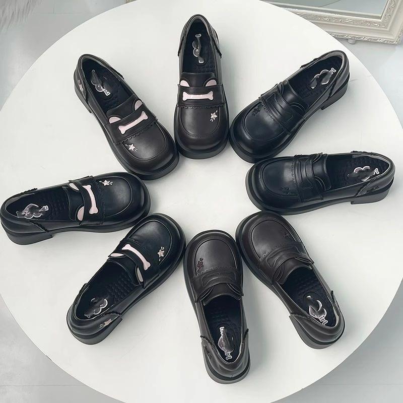 Fairy wind small leather shoes female niche design sense JK uniform loafers student platform heightening single shoes Mary Jane shoes