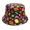 Buntes Bonbonmuster Panama Damen Herren Sommer Outdoor Sonnenschutz Fischerhut Niedliche Süße Dekoration Fischerhut Damen Sonne Gorras