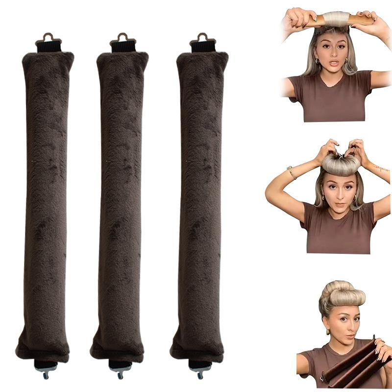New Rubber Curling Hair Artifact 3 hooks No heat curling iron Big wave hair curling tool Sleeping curling iron