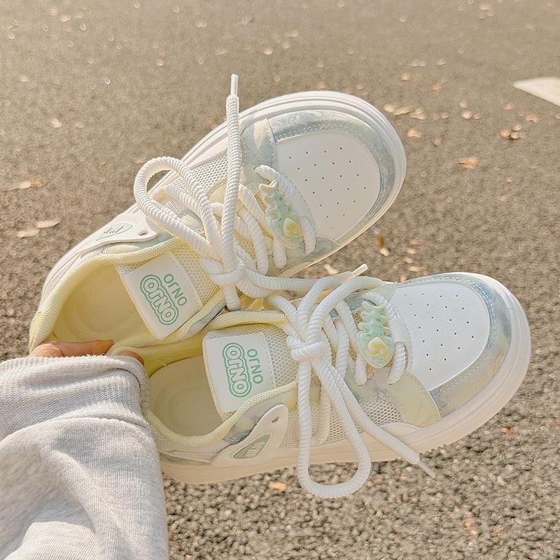 Summer women's shoes women's new breathable mesh shoes versatile niche bread shoes platform sports board shoes