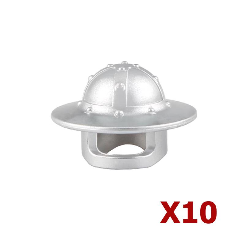 MOC Baustein Mittelalter Ritter Römischer Soldat Zubehör Helm Kopfbedeckung Flammenfeder Schwarzer Adler Schild König Umhang Ziegelstein Spielzeug