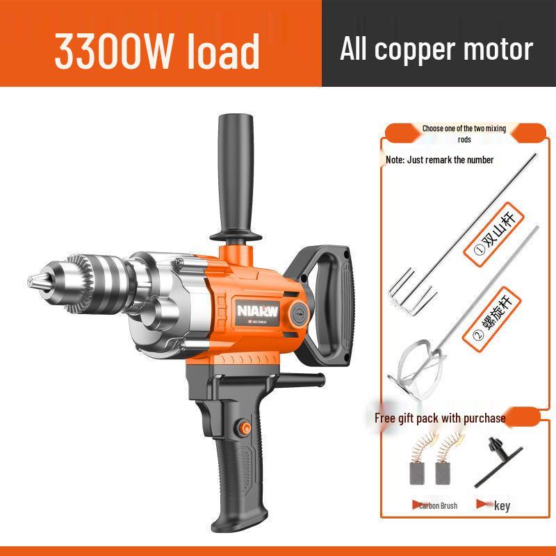 High-Power Electric Mixer for Paint, Putty, Powder, Cement, and Mortar
