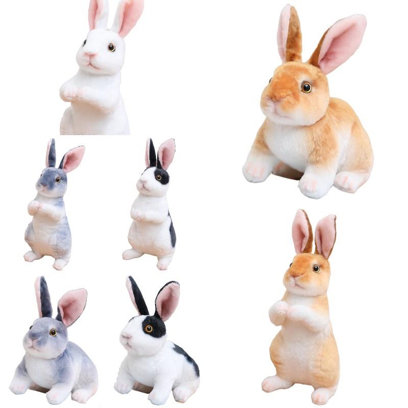 Entzückendes Plüsch-Braun-Weißes Hasenspielzeug zum Kuscheln und Schmusen, 24cm