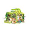 1131pcs Cake Shop Building Blocks Mini City Street View Bakery Build Bricks Model Toy With Light Gifts For Boys Girls