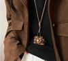 New Small and Cute Leather Coin Purse Pendant Necklace Sweater Chain Long Storage Bag Women's Headphone Cover Accessories