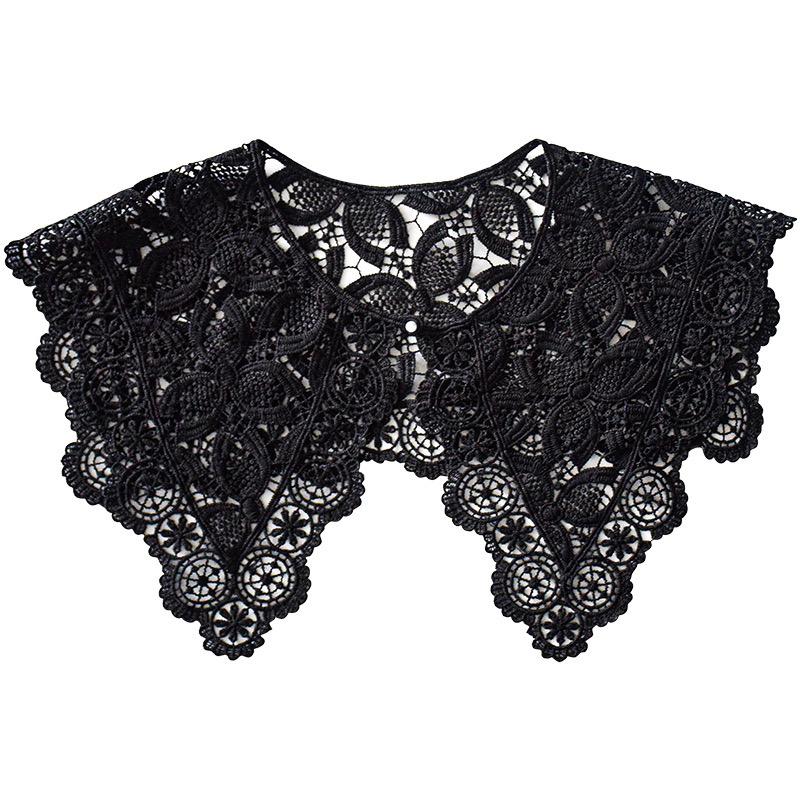 Summer Knitted Hollow Thin Lace Fake Collar Shawl Pullover Short Suspender Skirt False Collar Detachable Collars Sun Protection