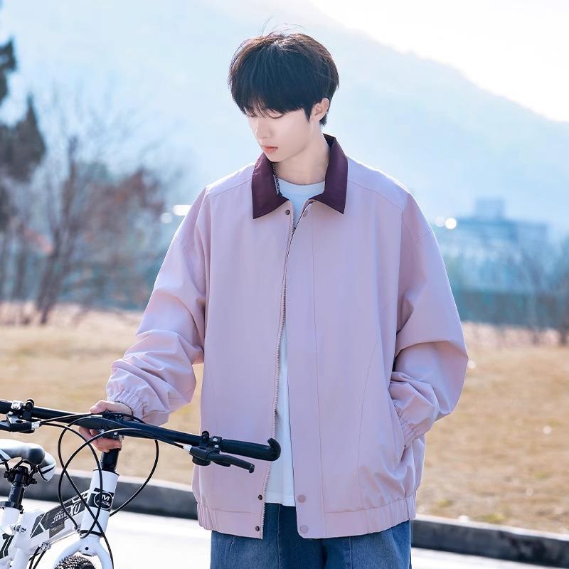 

Lapel Jacket Men s Spring and Autumn New American High Street Loose Casual Versatile Simple 3XL