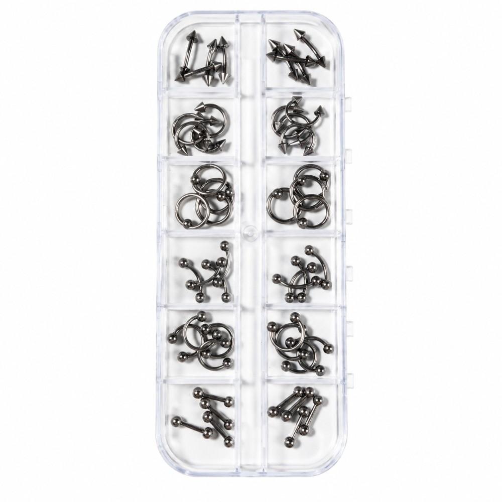 6/12 Grids Nail Art Rivets Kit Metal Nail Art Studs New Piercing Rivets Nail Charms  Gothic