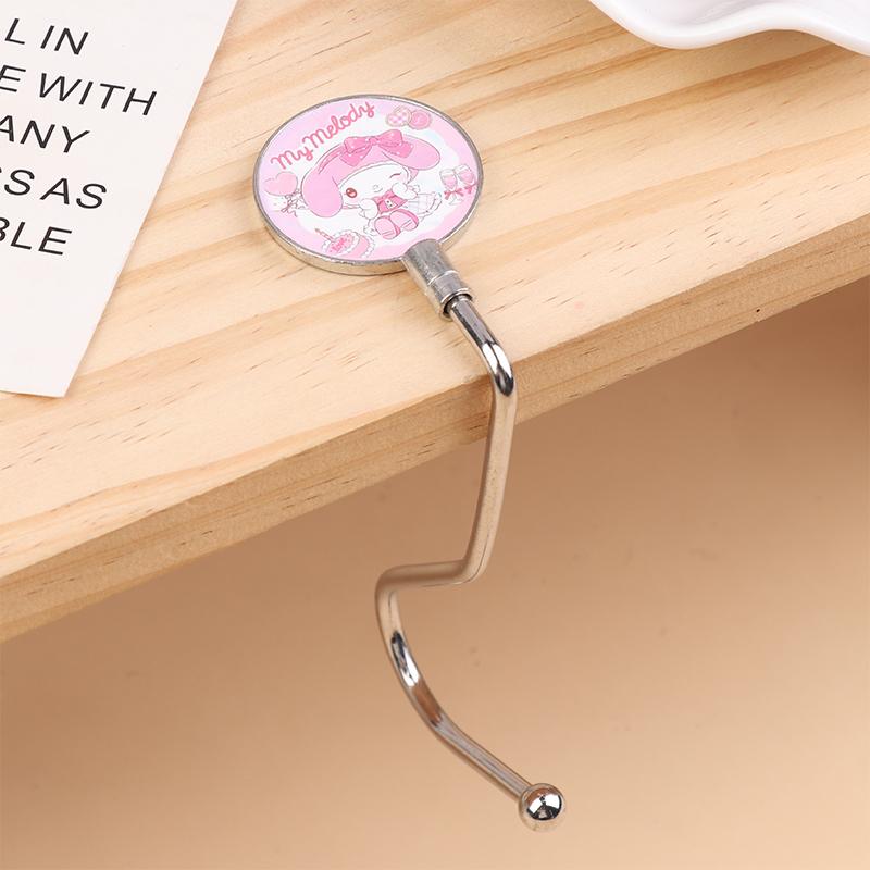 

Кавайный крючок для сумки Sanrio, крючок для края стола, милый круглый подвесной крючок в форме сердца, вешалка для школьной сумки, наушников, стола, универсальные крючки без сверления