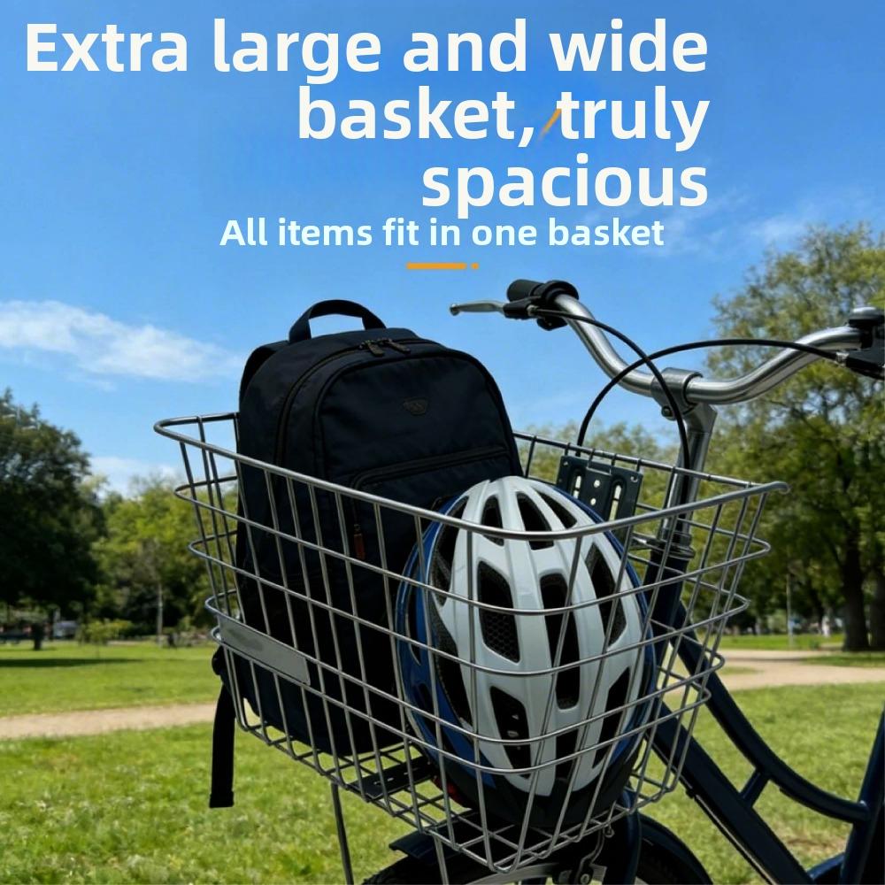 Metal Bicycle Rear Basket Easy To Install Backpack Storage Children's Folding Bike Accessories
