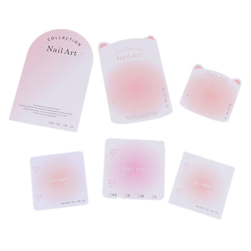 10PCS Press-On Nail Packaging Display Handmade False Nail Design Swatch Show Card Manicure Sample Display Salon