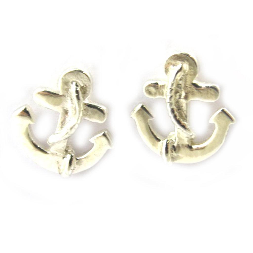 Les Trésors De Lily [M6705] - Silberne 'Marineanker'-Ohrringe