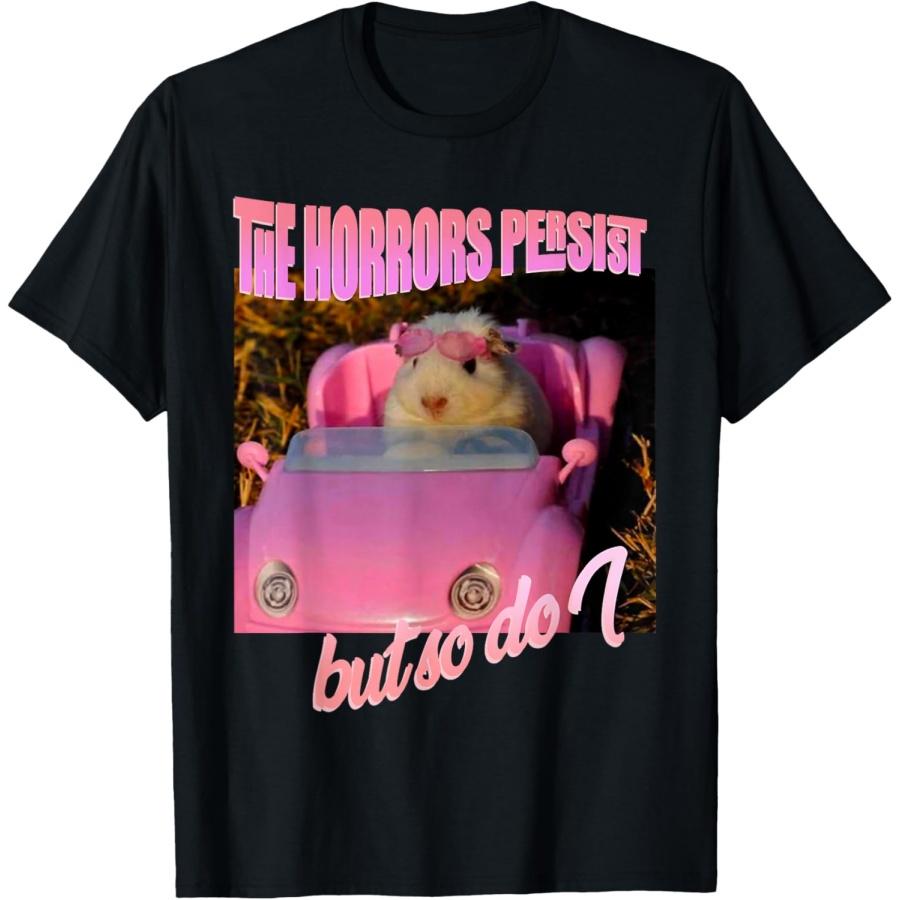 костюм на Хэллоуин - Ужасы продолжаются, но и я тоже футболка хомяка S чёрный