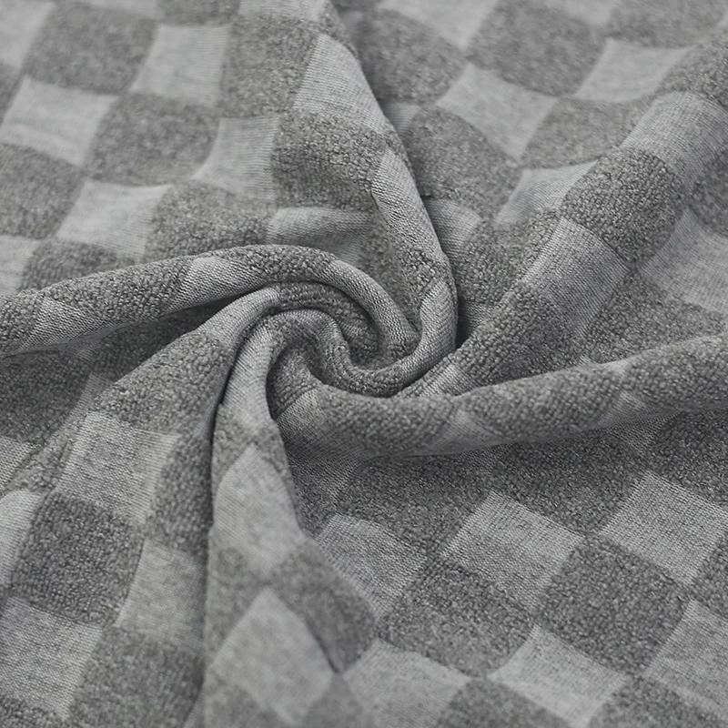 2024 Men's Jacquard Plaid Short-Sleeve T-Shirt and Loose Fit Casual Shorts Set