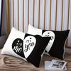 Couple Black and Red Love Romantic Print Bedding Set Comfortable Duvet Cover King Queen Twin Single Size Bithday Gift Room Decor