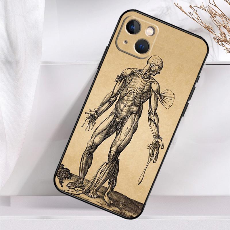Menschliche Anatomie Stoßfeste Hülle Für iPhone 17 15 16 Pro Max 11 14 Plus 12 13 Mini 16e 17 Air Handyhülle