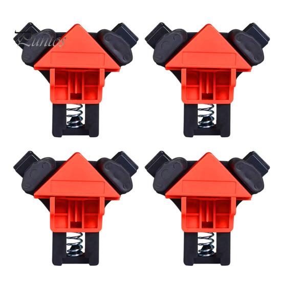 Praktische rechtwinklige Klemme für die Holzbearbeitung, roter Kunststoff, zum Aufstecken, keine Montage, langlebige, sichere Griffigkeit, Eckklemme, Tischlerwerkzeug-Set