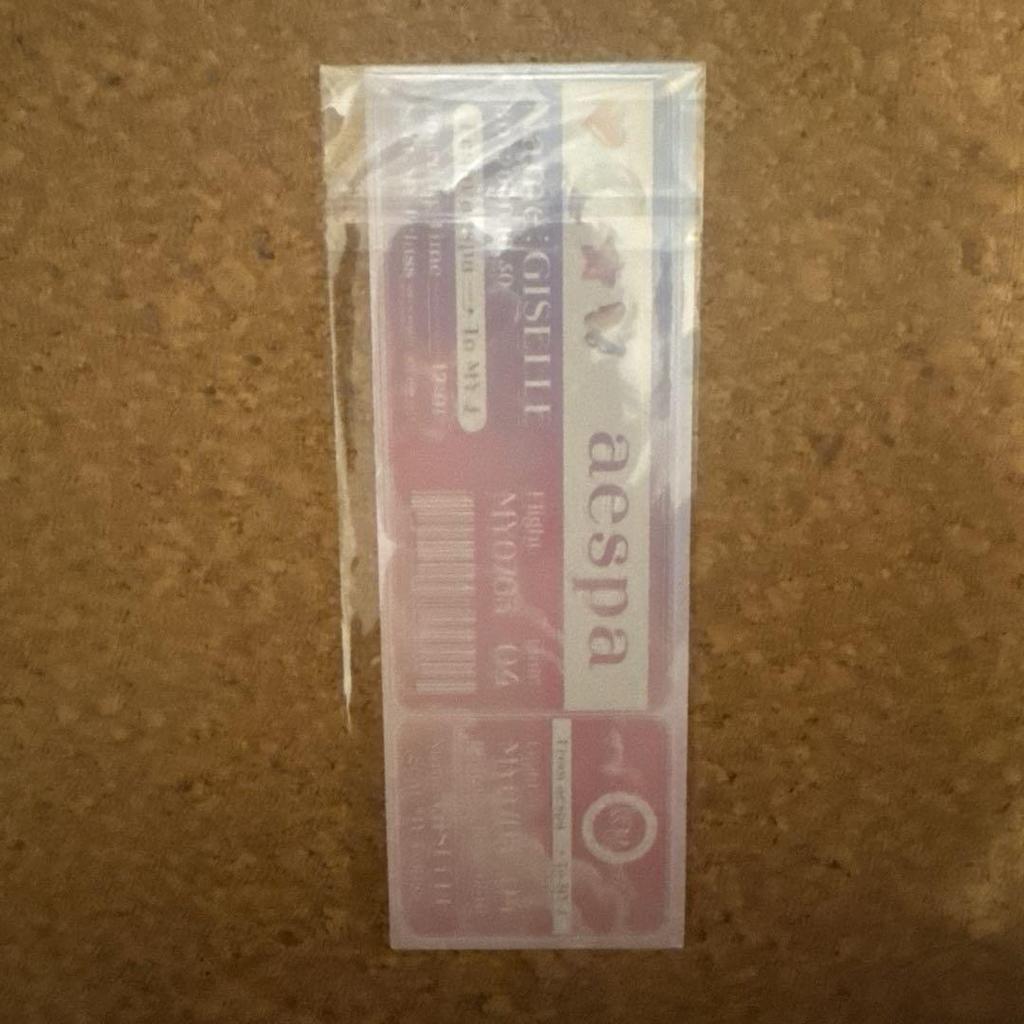 [USED] aespa Gisele membership bonus trading card boarding pass style card
