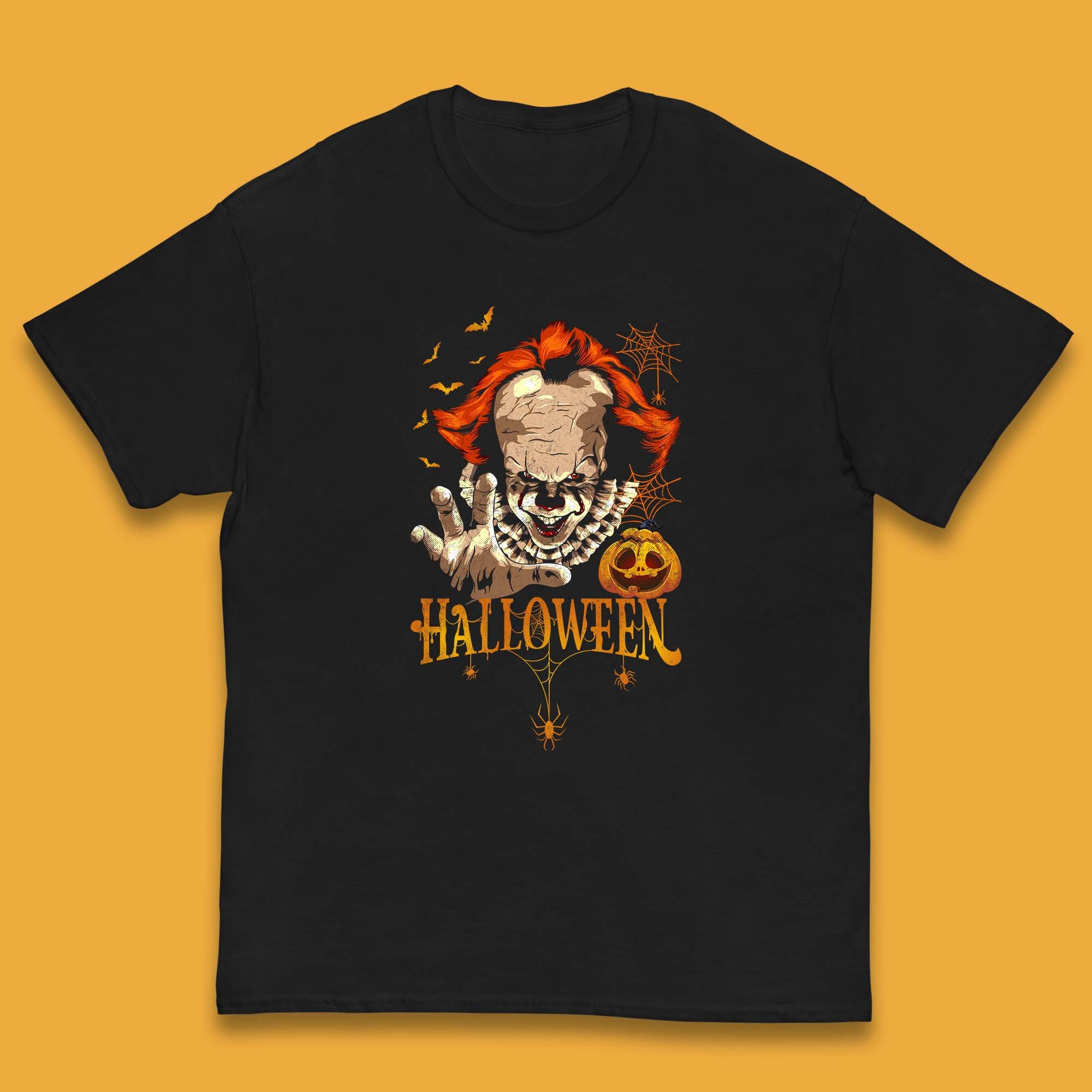 Halloween IT Pennywise Clown Horror Scary Movie Fictional Character Kids T Shirt 100