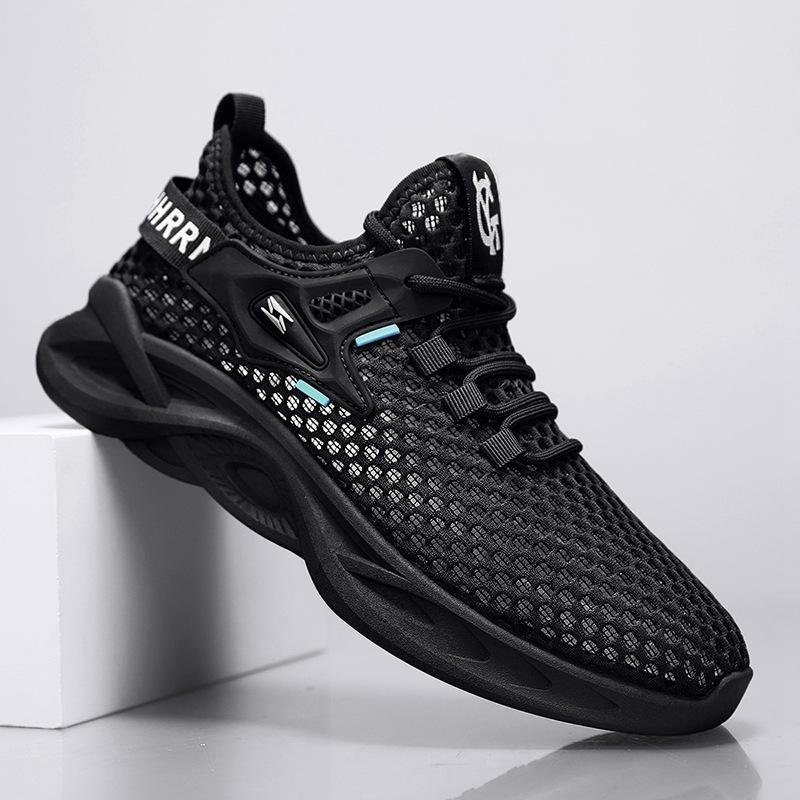 Herrenschuhe Herren leichte atmungsaktive niedrig geschnittene Freizeitschuhe Watschuhe Sommer neue Netz-Herrenschuhe Sportschuhe