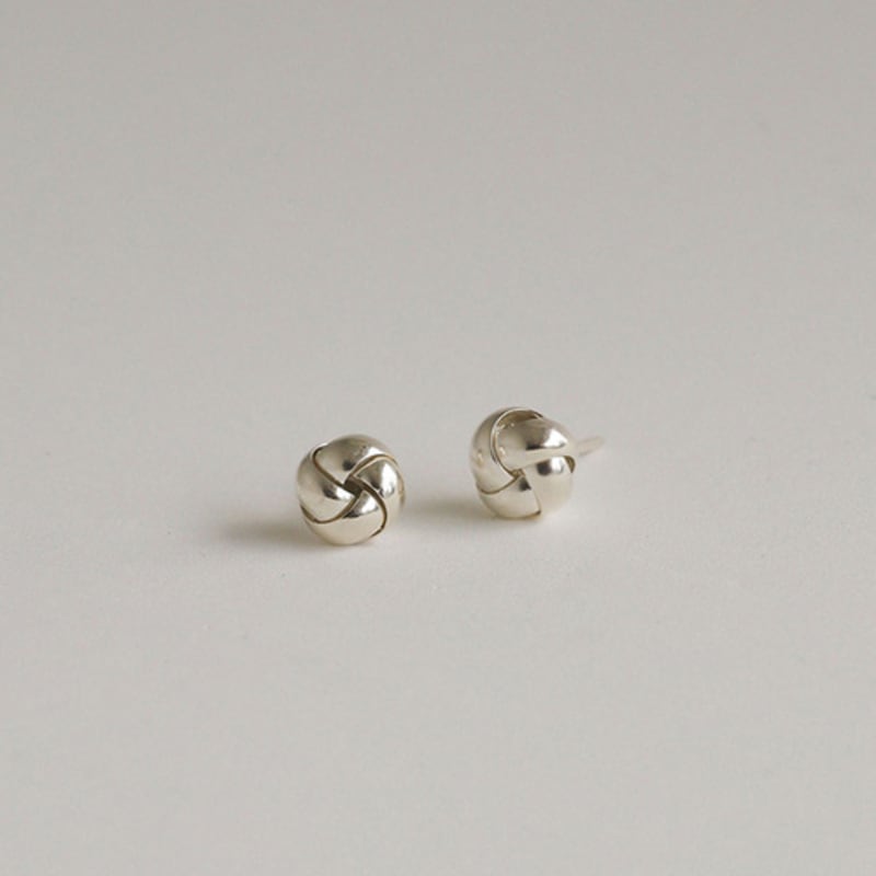 modernlike 14k gold-filled silver cotton ball pin earrings