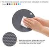 2pcs Uxcell Dish Drying Mat Set Round Silicone Reusable Drain Pad Heat Resistant Suitable for Kitchen Counter Fridge Drawer