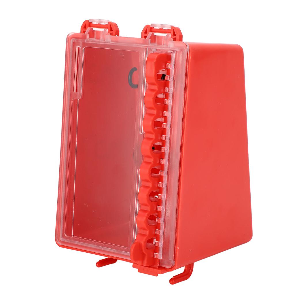 Lockout Tagout Box Portable Wall Mount Group Lock 8 Hole Key Station with Transparent Panel