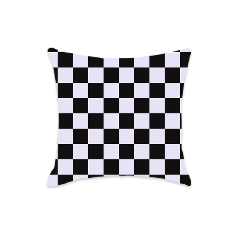 New Checkered Geometric Colorful Sofa Home Pillow Cover Sofa Bedside Home Chessboard Pillow Cushion Cover