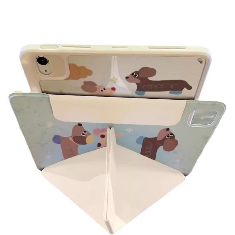 Magnetic Detachable Acrylic Case IPad Pro 11 Inch Mini 7 With 720 Rotating Stand Cartoon Design Full Cover