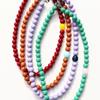 BONBEAU 8mm exotic color glass ball Necklace Czech glass 8mm ball bead necklace 4 colors