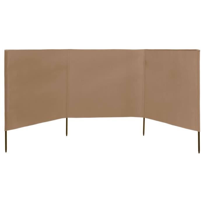 VidaXL Paravent 3 panneaux Tissu 400 x 120 cm Taupe