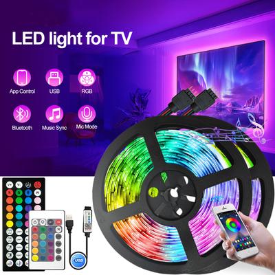 Smart WiFi Bluetooth APP Control RGB LED Strip Lights 1-20M Flexible TV Backlight for Room Party Decor
