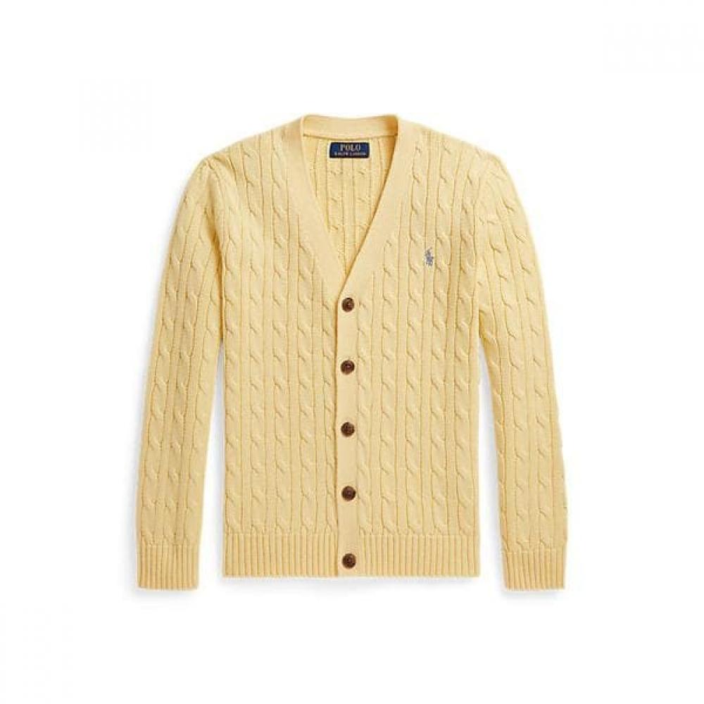 Polo Ralph Lauren Boys Cable Knit Cotton V Neck Cardigan 8 18 Cwposwey6820705700 L 18100₽