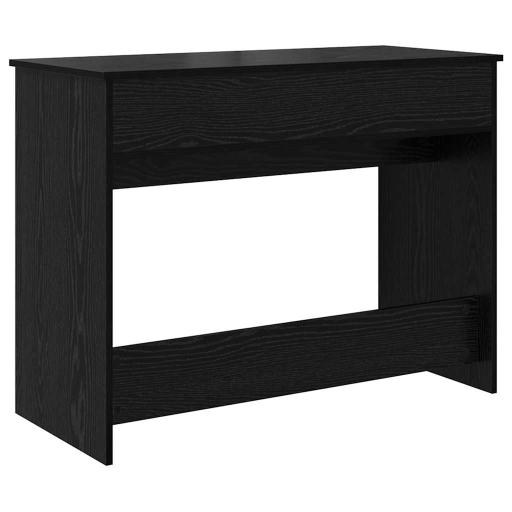 Cosmetic Table with Mirror Black Oak Effect 100 x 45 x 76 cm