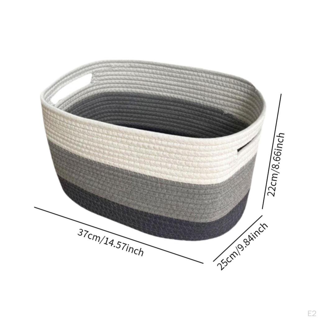Woven Basket Laundry Breathable Decorative Hamper Storage for Home Dorm Living