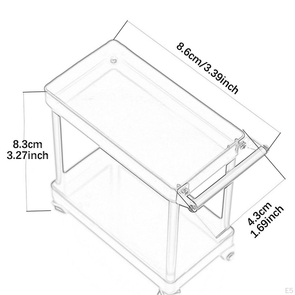 RC Tools Trolley Cars Accessory Toys Tool Rack Cart Double Layer for Vehicle Maintenance Scene Car