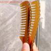 Handmade Natural Horn Fine Tooth Comb Anti-Static Hair Care Massage Comb Eco-Friendly Hairdressing Tool for Gentle Hair Stroking