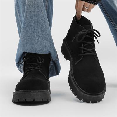 Fashion Men High Top Boots Fashion Outdoor Comfort Motorcycle Boots for Men Retro British Style High-top Tooling Boots Botas Para Hombre