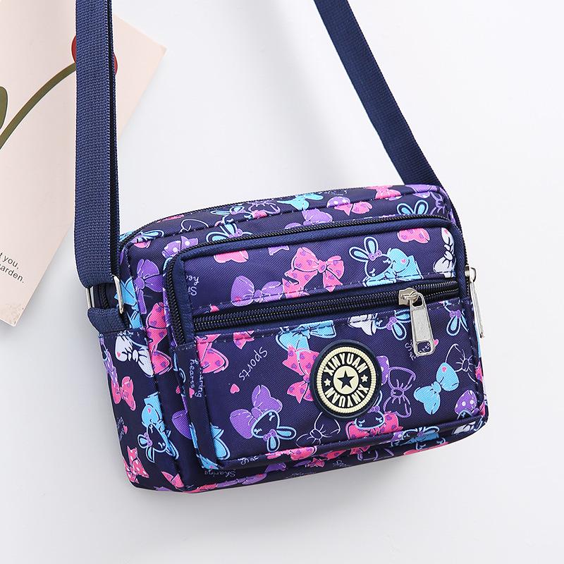 Floral Oxford Cloth Crossbody Bag for Women - Versatile Canvas Bag for Moms and Seniors