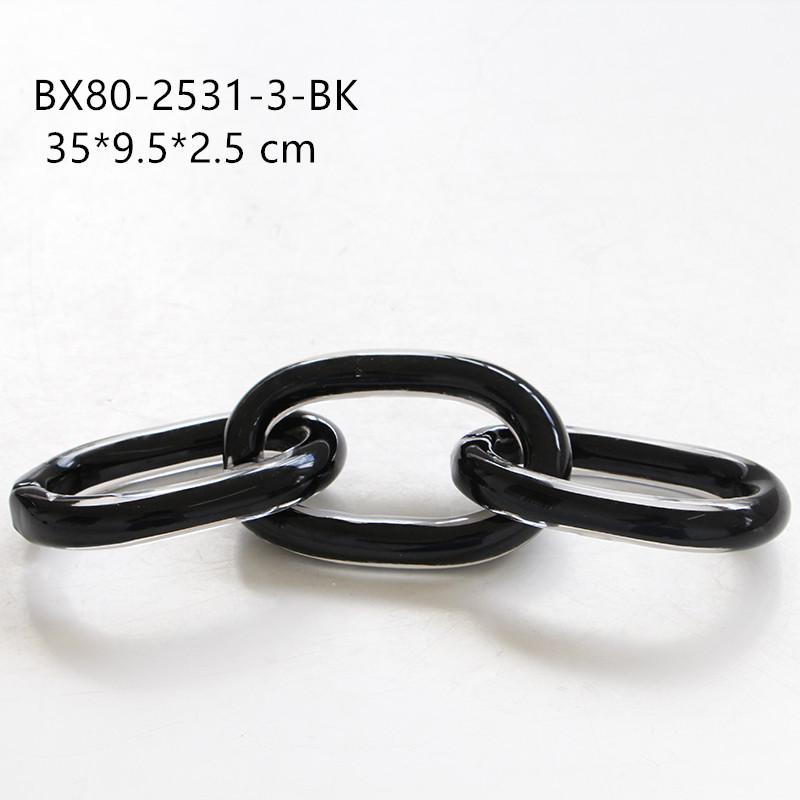 

Glass Handicrafts Hollowed-out Chain Geometric Buckle Handmade Glass Chain Hemp Rope Home Decoration Accessories чорний
