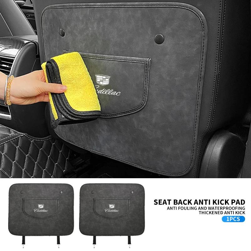 Car Seat Back Anti Kick Protector Mat Prevent Dirty Pad For Cadillac Logo Escalade CTS ATS SRX XTS XT5 STS CT5 CT6 BLS XLR