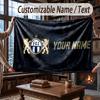Custom Name Flannel Throw Blanket FC Zürich Pattern Warm Home Decoration