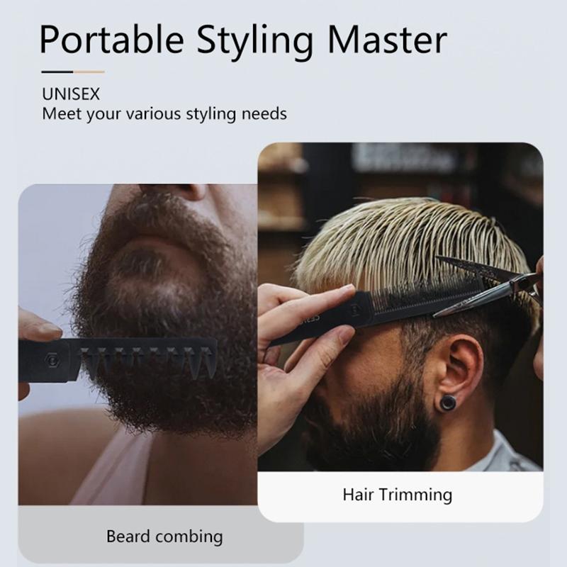 Multifuncional Pocket Folding Combs Plastic Wide Tooth Oil Head Comb Beard Combing Barber Hair Clipper Comb Salon Styling Tools