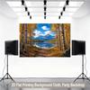 1 Piece of 2D Flat Background Fabric, Golden Leaves by the Lake In the Deep Autumn Scenery, Suitable for Party Use