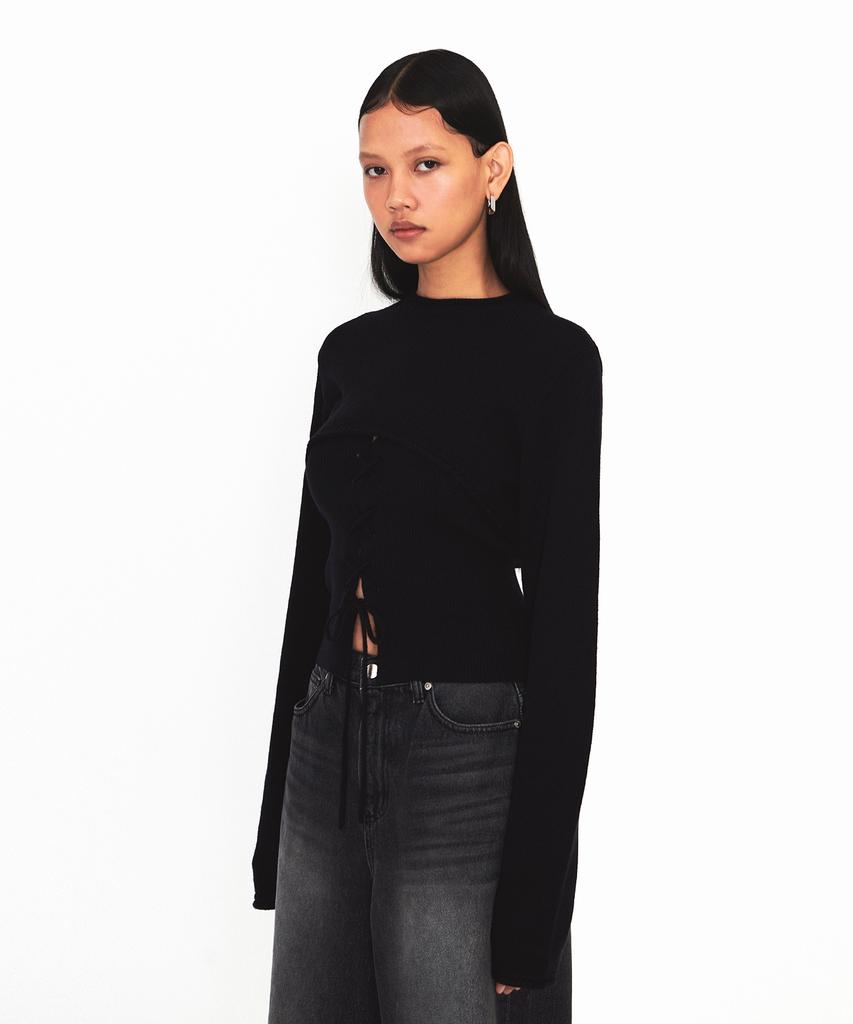 Daiaegeuneol Bolero Layered Knit (Navy)