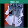 Spring Vest And Denim Summer Patchwork Shirt Womens Fashion Fake Twopiece Striped Long Sleeved Jacket Top