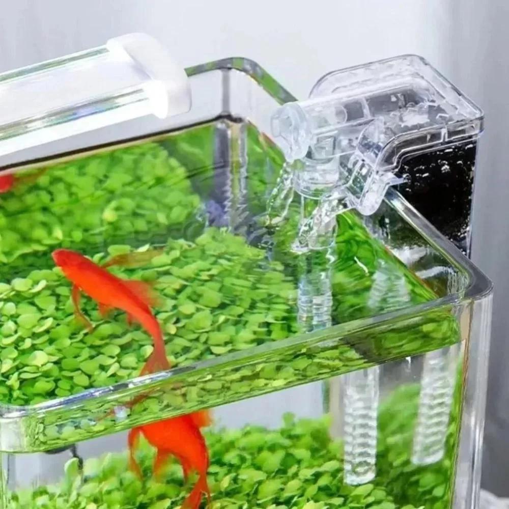 FILTRO COLGANTE PRO Aquarium Hang On Filter UltraSilencioso 3 Capas Espuma para 30-80L Tanque 250L/H 25W