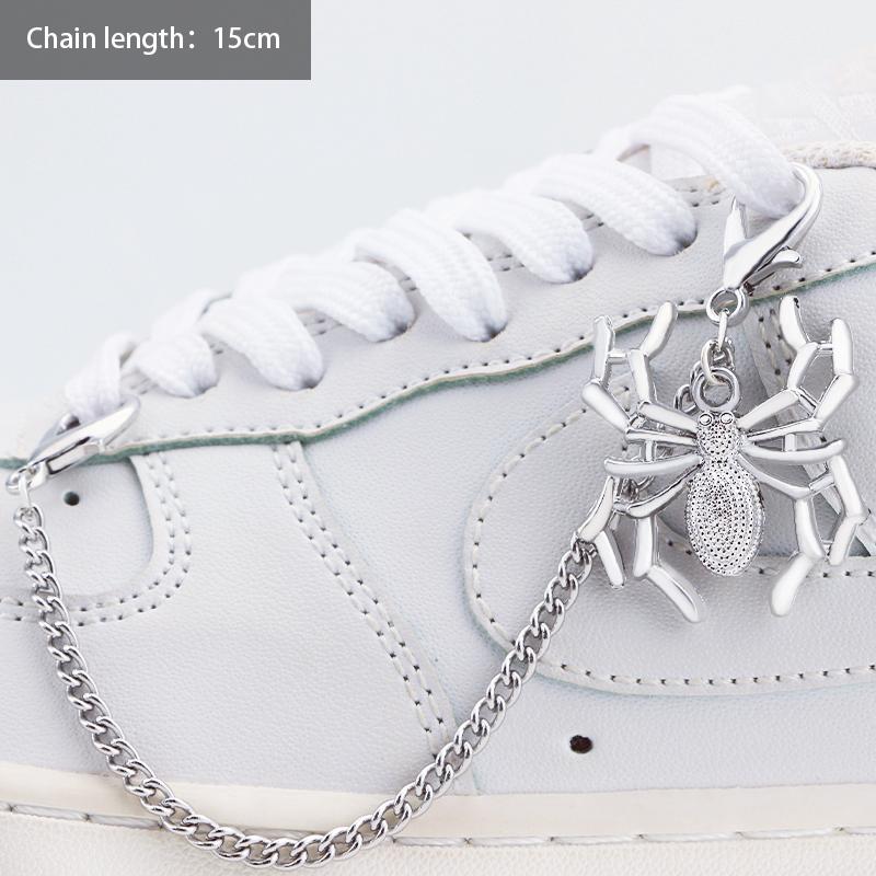 1PCS Luxurious Diamond DIY Heart Star Pearl Shoe Chain Punk Original Detachable Studded Pentagram Shoe Accessories Jewelry Penda